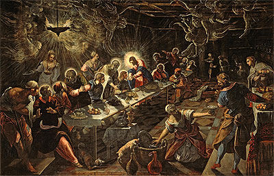 The Last Supper, c.1593 | Tintoretto | Gemälde Reproduktion