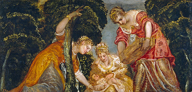 Moses Saved from the Waters, c.1552/55 by Tintoretto | Painting Reproduction