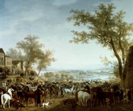 PferdeMarkt in Gaillard | Jacques-Laurent Agasse | Gemälde Reproduktion