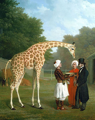 The Nubian Giraffe, 1827 by Jacques-Laurent Agasse | Painting Reproduction