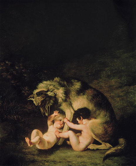 Romulus, Remus and their Nursemaid, c.1805 | Jacques-Laurent Agasse | Gemälde Reproduktion