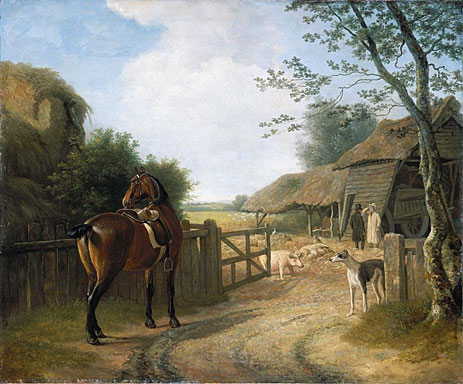 Daniel Beale at his Farm at Edmonton with his Favourite Horse, undated | Jacques-Laurent Agasse | Painting Reproduction