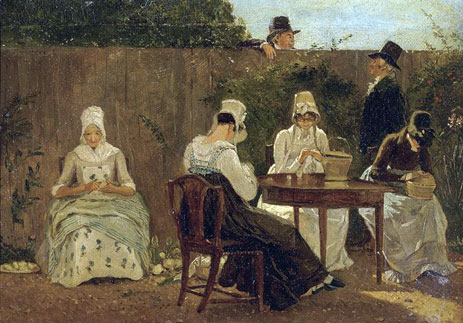 The Chalon Family in London, c.1800 by Jacques-Laurent Agasse | Painting Reproduction