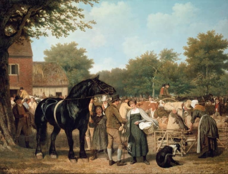 Der Jahrmarkt, Markttag, 1817 | Jacques-Laurent Agasse