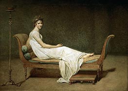 Mme Recamier nee Julie Bernard, 1800 by Jacques-Louis David | Painting Reproduction