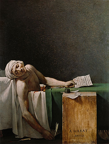 The Death of Marat, 1793 | Jacques-Louis David | Painting Reproduction