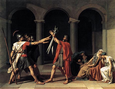 The Oath of the Horatii, 1784 | Jacques-Louis David | Painting Reproduction