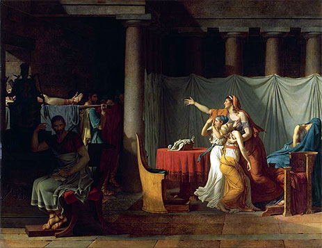 Lictors Bearing to Brutus the Bodies of his Sons, 1789 | Jacques-Louis David | Gemälde Reproduktion