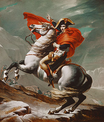 Napoleon Crossing the Saint Bernhard Pass | Jacques-Louis David | Painting Reproduction