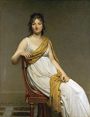 Henriette Verniac, nee Henriette Delacroix, soeur d'Eugene Delacroix, c.1798/99 | Jacques-Louis David | Painting Reproduction