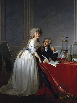 Antoine-Laurent Lavoisier and His Wife Marie-Anne-Pierrette Paulze, 1788 | Jacques-Louis David | Gemälde Reproduktion
