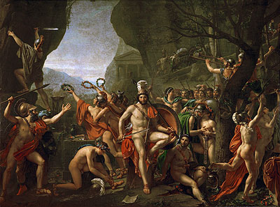 Leonidas at the Thermopylae, 1814 | Jacques-Louis David | Painting Reproduction