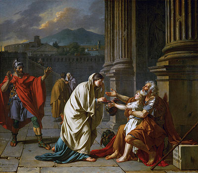 Belisarius Begging for Alms, 1784 | Jacques-Louis David | Gemälde Reproduktion