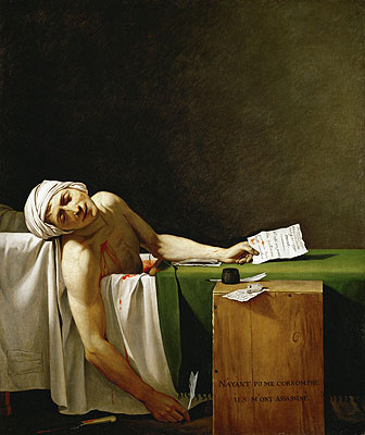Assassinated Marat in His Bathtub, 1793 | Jacques-Louis David | Gemälde Reproduktion