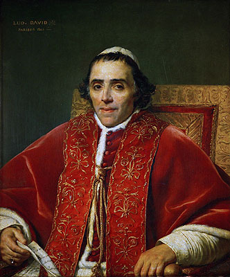 Pope Pius VII, 1805 | Jacques-Louis David | Painting Reproduction