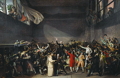 The Tennis Court Oath, 20th June 1789 | Jacques-Louis David | Painting Reproduction