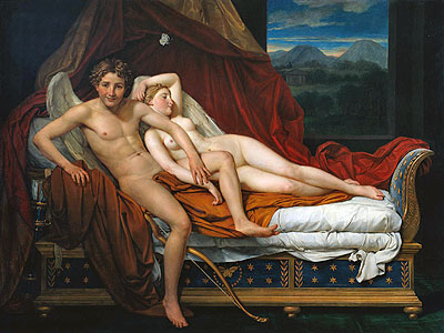Cupid and Psyche | Jacques-Louis David | Painting Reproduction
