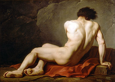 Patroclus (Academic Figure of a Man) | Jacques-Louis David | Painting Reproduction