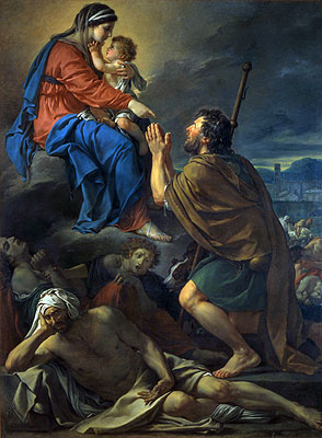 Saint Roch Pleading for the Victims of the Plague, 1781 | Jacques-Louis David | Gemälde Reproduktion