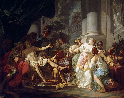 The Death of Seneca | Jacques-Louis David | Painting Reproduction