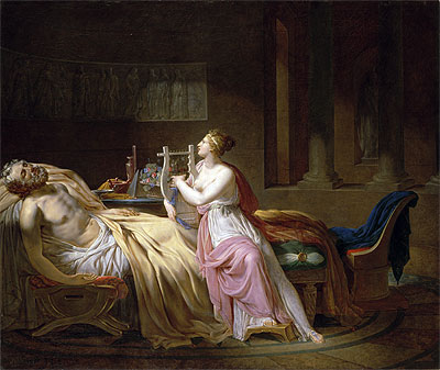 Homer und Kalliope | Jacques-Louis David | Gemälde Reproduktion