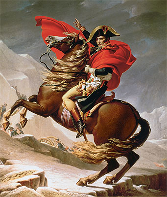 Napoleon Crossing the Alps, c.1800 | Jacques-Louis David | Painting Reproduction