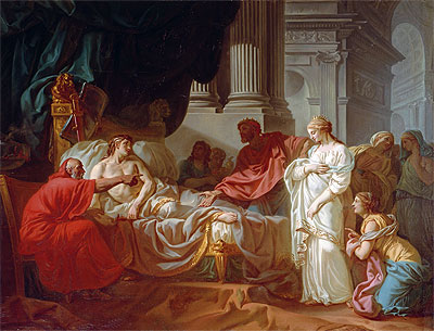 Antiochus and Stratonice, 1774 | Jacques-Louis David | Painting Reproduction