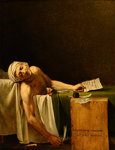 The Death of Marat, 1793 by Jacques-Louis David | Painting Reproduction