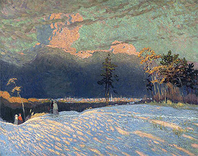 The Edge of the Town, Winter Sunset, 1914 | James Edward Hervey Macdonald | Gemälde Reproduktion