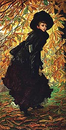 October, 1877 von Joseph Tissot | Gemälde-Reproduktion