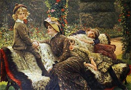 The Garden Bench, c.1882 by Joseph Tissot | Painting Reproduction