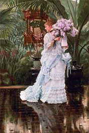 The Bunch of Lilacs, c.1875 by Joseph Tissot | Painting Reproduction
