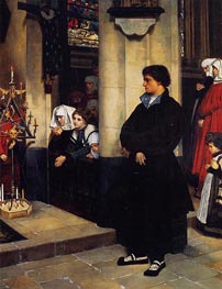 During the Service (Martin Luther's Doubts), 1860 by Joseph Tissot | Painting Reproduction