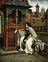 Marguerite at the Ramparts, 1861 by Joseph Tissot | Painting Reproduction