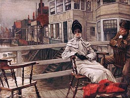 Waiting for the Boat at Greenwich, undated by Joseph Tissot | Painting Reproduction
