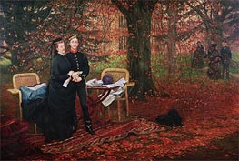 Empress Eugenie and Eugene-Louis Napoleon Bonaparte at Camden Place, Chislehurst | Joseph Tissot | Gemälde Reproduktion