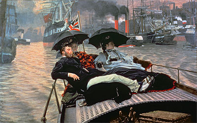 The Thames, c.1876 | Joseph Tissot | Gemälde Reproduktion