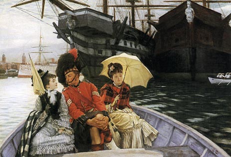 Portsmouth-Werft, 1877 | Joseph Tissot | Gemälde Reproduktion