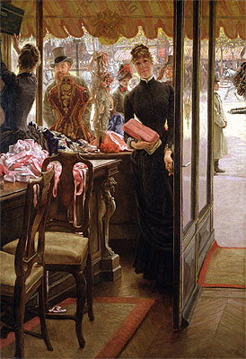 The Shop Girl (The Milliner's Shop), c.1883/85 | Joseph Tissot | Gemälde Reproduktion