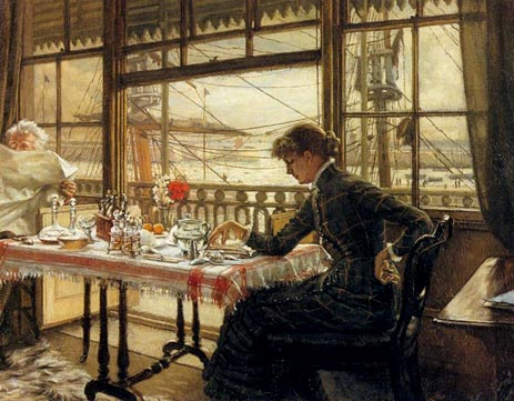 Room Overlooking the Harbor, c.1876/78 | Joseph Tissot | Painting Reproduction