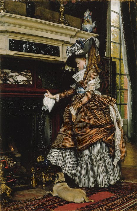 The Fireplace, c.1869 | Joseph Tissot | Painting Reproduction
