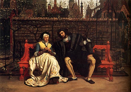 Faust and Marguerite in the Garden, 1861 | Joseph Tissot | Painting Reproduction