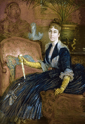 Portrait of Marie-Heloise Jeanne Ferre May, Undated | Joseph Tissot | Gemälde Reproduktion
