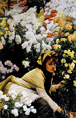 Chrysanthemen | Joseph Tissot | Gemälde Reproduktion
