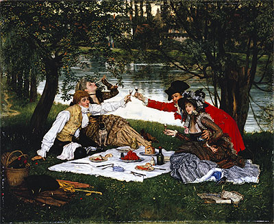Partie Carree, 1870 | Joseph Tissot | Gemälde Reproduktion