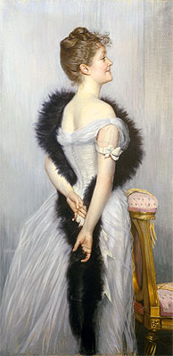 Portrait of the Vicomtesse de Montmorand, 1889 | Joseph Tissot | Gemälde Reproduktion