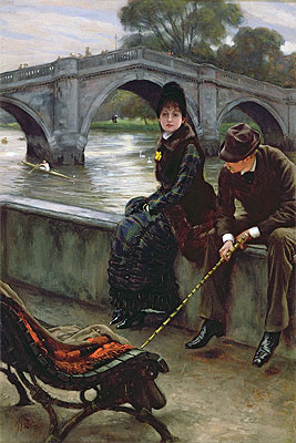 Richmond Bridge, c.1878 | Joseph Tissot | Gemälde Reproduktion