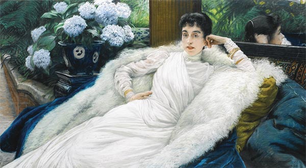 Portrait of Clotilde Briatte, Comtesse Pillet-Will, undated | Joseph Tissot | Painting Reproduction