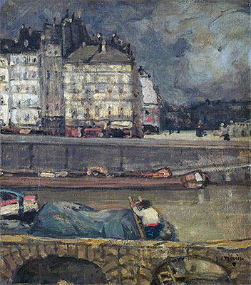 The Left Arm of the Seine in Front of the Place Dauphine, undated | James Wilson Morrice | Painting Reproduction
