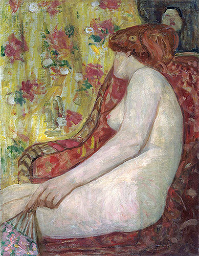 Woman with a Fan, c.1912/14 by James Wilson Morrice | Painting Reproduction